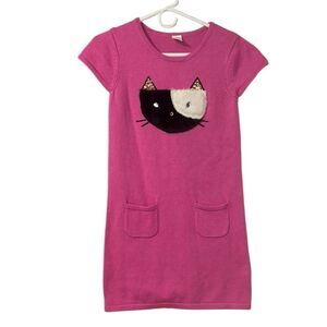 Gymboree Girls Pink Sweater Cotton Dress(Size 14)
